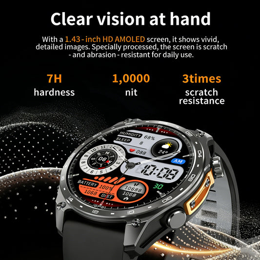 2026 HD300 Pro GPS Smart Watch for Outdoor Sports Offline Map 5.4Bluetooth Call Waterproof Health Travel Diving Smartwatch