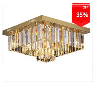 K9 Crystal Ceiling Lights LED Modern Lamps Luxury Chandelier Living Room Dining Bedroom Rectangle LED Lighting Hotel Mall Shop