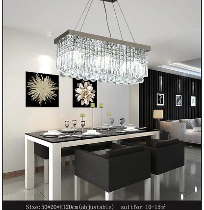 LED Crystal Chandelier Modern Dining Pendant Home Lamp Hanging Living Woonkamer Dining Room Household Lights For Bedroom Kitchen