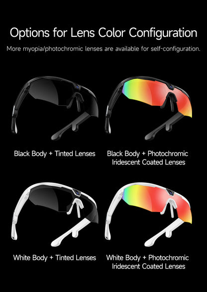 AI Smart Glasses with Camera  with built-in storage (no SD card required)deal for outdoor sports such as cycling skiing baseball