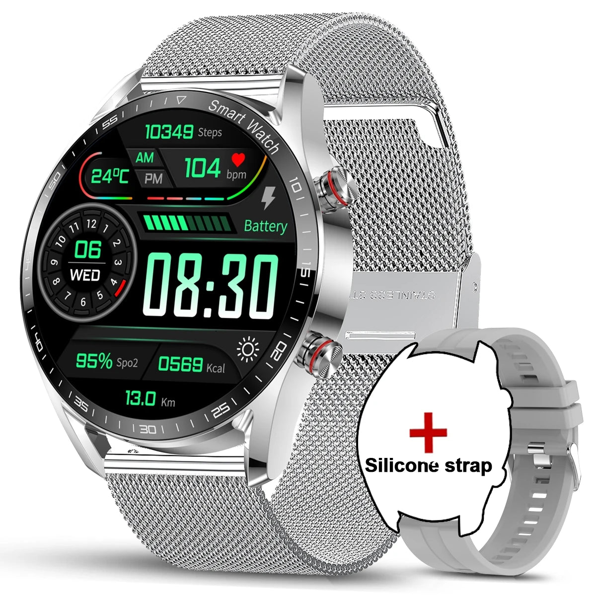 2025 New Business Smart Watch Men Bluetooth Call 1.53-inch AMOLED HD Display Multi-Sport Modes Heart Rate Monitor Smartwatch Man