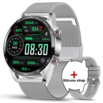 2025 New Business Smart Watch Men Bluetooth Call 1.53-inch AMOLED HD Display Multi-Sport Modes Heart Rate Monitor Smartwatch Man