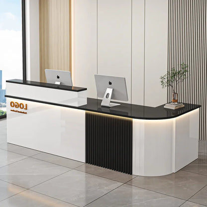 Customized Cashier Podium Counter Reception Desk Small Reception Desk For Salon Bancone Per Negozio Office Furniture