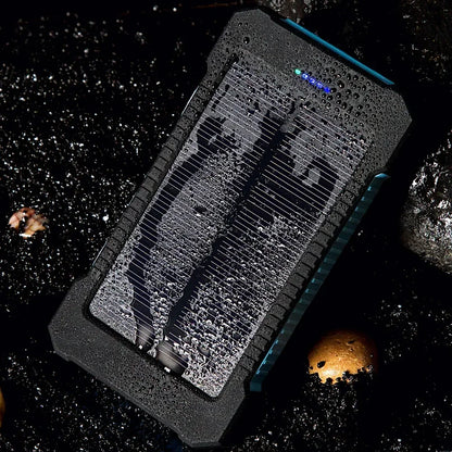 20000mAh Portable Solar Power Bank Waterproof External Battery Backup Powerbank 20000 MAh Phone Battery Charger LED Power Bank