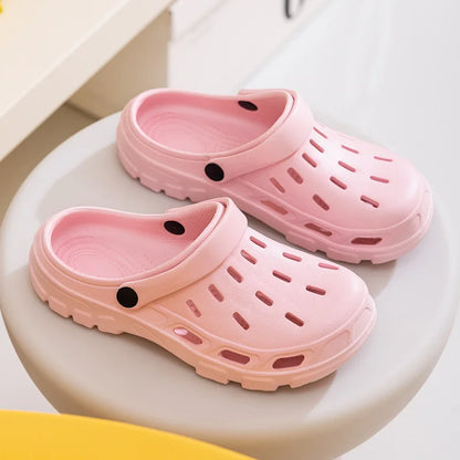 Kidmi New Women Clogs Slippers Outdoor Waterproof Beach Sandals Unisex Nonslip Hole Shoes EVA Flat Sandals Home Shower Slippers