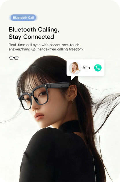 PEJE AI Smart Glasses with Camera, 1080P HD Video Recording Glasses, AI Assistant (ChatGPT/Doubao), Real-Time Translation