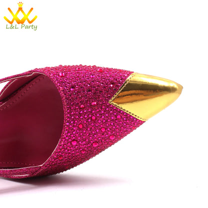 Sky Blue Color High Quality New Arrivals 2024 Italian Desing African Women Shoes and Bag Set Sweet Style Super Heels for Wedding