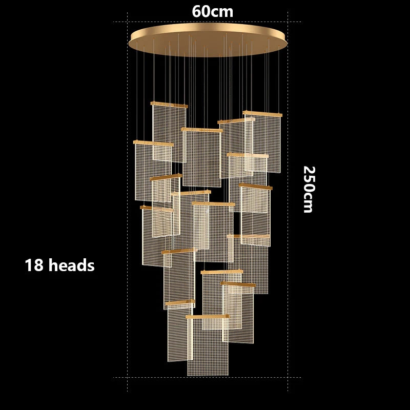 Modern home decor led lights pendant light lamps forstaircase Chandeliers for living room hanging light indoor lighting