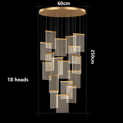 Modern home decor led lights pendant light lamps forstaircase Chandeliers for living room hanging light indoor lighting