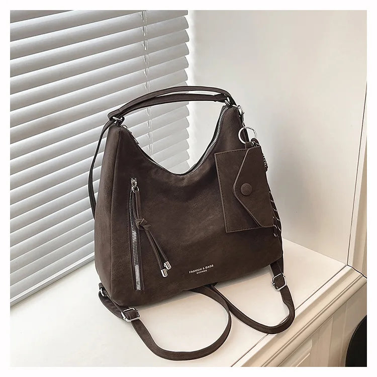 Fashionable Retro Versatile Crossbody Bag New Style Pure Color Multi-Function Single Shoulder Bags Elegant Quality Handbag
