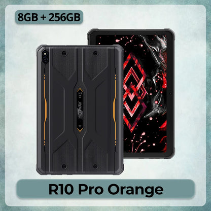 HOTWAV R10 Pro Rugged Tablet 10800mAh Massive Battery 10.1'' HD+ Display Octa-core Pad Android 14 8GB/16GB Expansion RAM 256GB ROM 13MP + 5MP Camera 4G Global Tablet PC