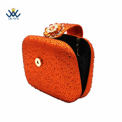 New Design Peep Toe African Spring Autumn Lady Shoes and Bag Set in Gold Color Women Sandal in Wedding
