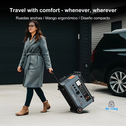 OSCAL PowerMax6000 Solar Generator (Compatible with Battery Packs/Solar Panels) 120V/240V Portable Power Station 6000W AC Output (9000W Peak), 2200W AC Charging, 2400W Solar Charging, App Control, Ideal for Home Emergencies a