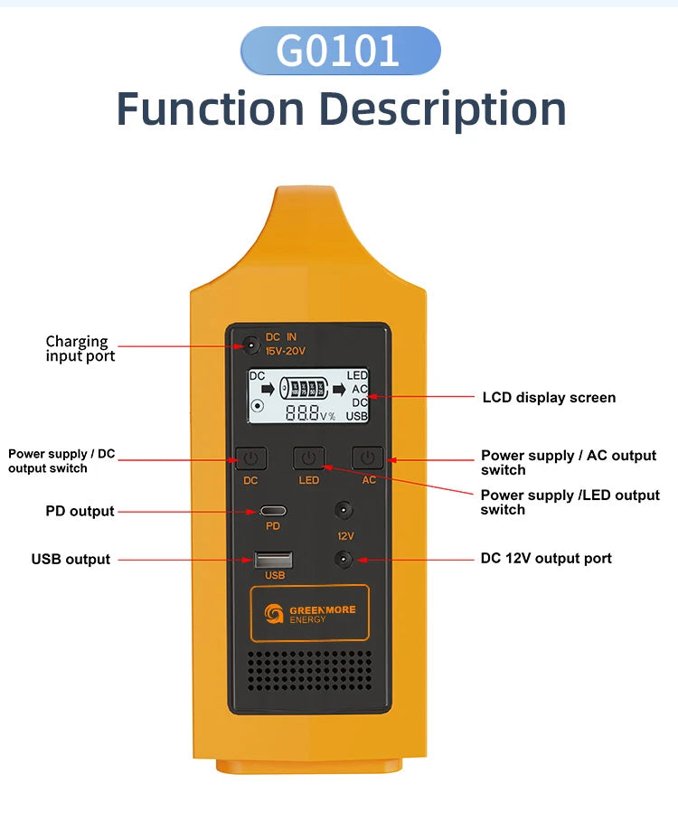 All in One Solar Power Station 100W Generador Solar Outdoor Camping Emergency Mini Portable Power Station with Solar Panels