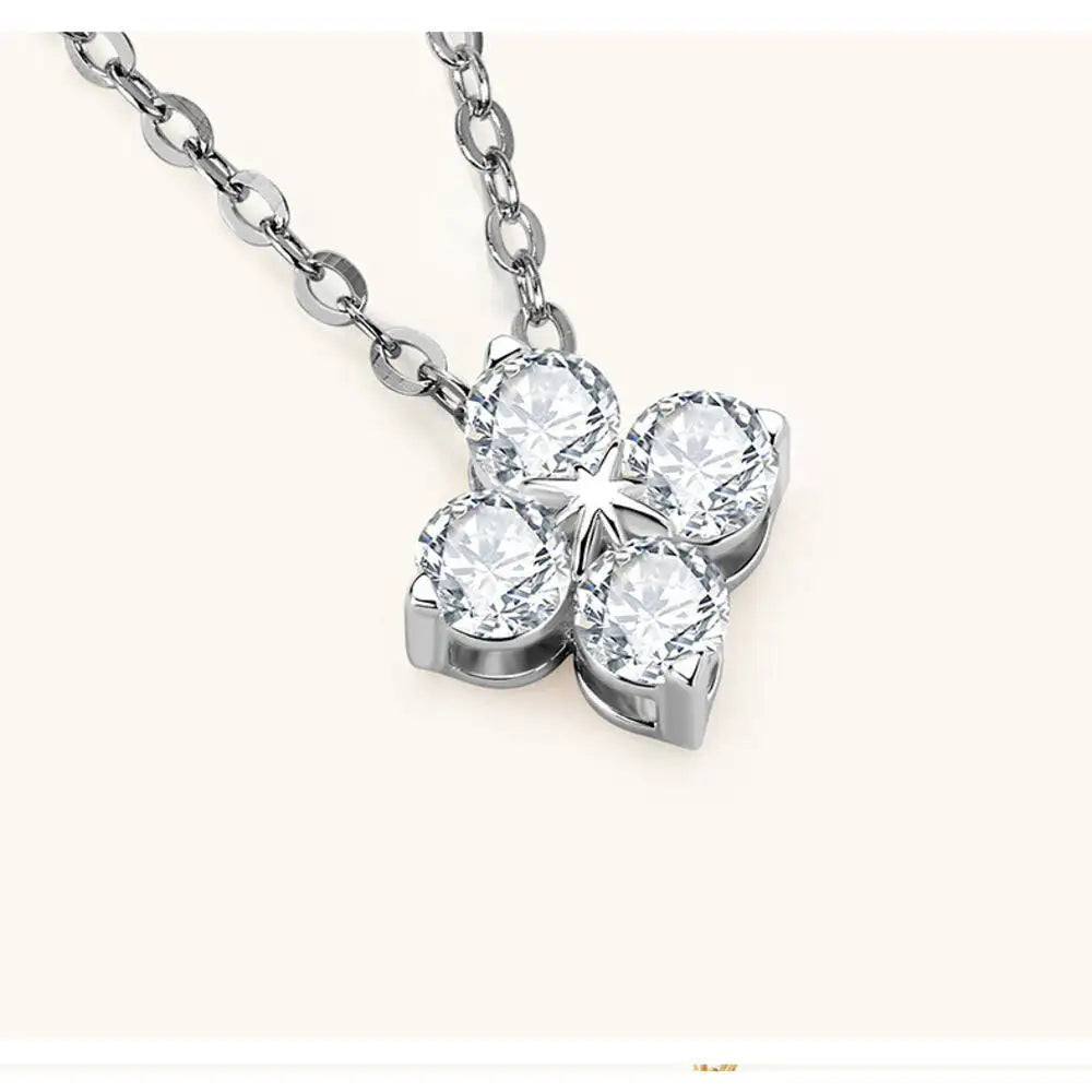 TY D VVS1 Moissanite Pandent Necklace GRA Certified 0.4ct Lab Diamond S925 Sterling Silver Dainty Necklaces For Women Minimalist
