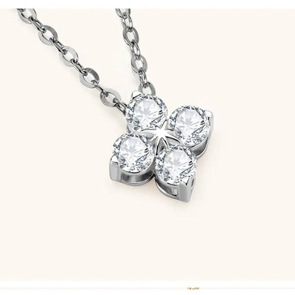 TY D VVS1 Moissanite Pandent Necklace GRA Certified 0.4ct Lab Diamond S925 Sterling Silver Dainty Necklaces For Women Minimalist