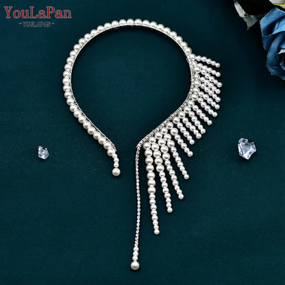 YouLaPan Shiny Crystal Bridal Necklace Ladies Women Collar Chain Choker Wedding Party Rhinestone Brides Accessories HN01