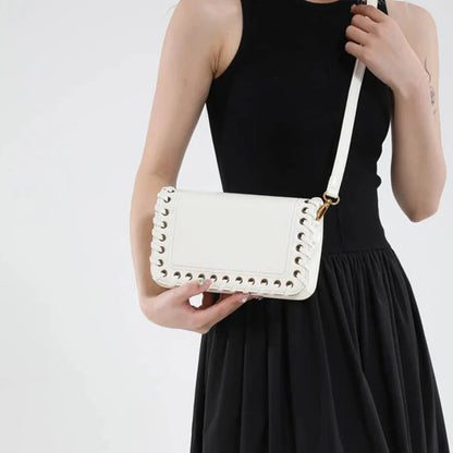 Solid Color Flip Crossbody Bag For Women Small Handbag Women Fashion Designer Bags PU Leather Shoulder Bag Female Purses