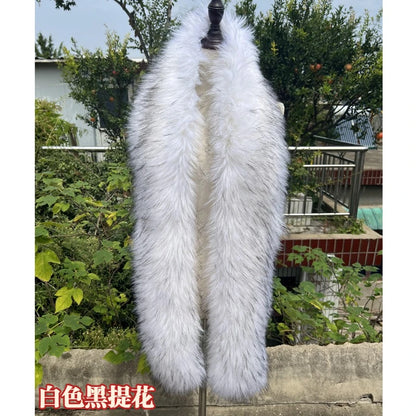 Bulk discount  Y2K Mink Fur Scarf for Women - Winter Plush Long Strip Scarf, European American Style Warm accessory