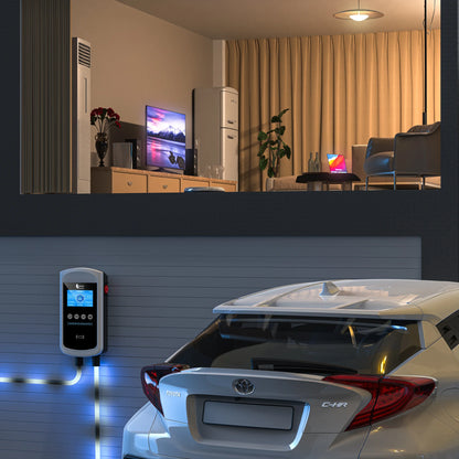 Feyree GB/T EV Charger 7.6kw 32A Dynamic Load Balancing Wallbox 4.3inch LCD Wifi APP Charging Log 11KW 22KW 3P Charging Station