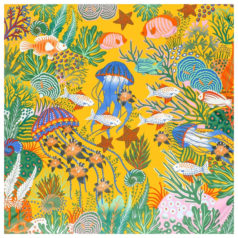 130CM Silk Scarf Women Horse Head Print Stoles Square Scarves Wraps Large Bandana Kerchief Hijabs Female Silk Foulards Sjaal