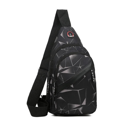 Chest Bag,Men's Casual Waterproof Crossbody Bag, Trendy Sports Bag, Multifunctional Small Bag, Shoulder Bag