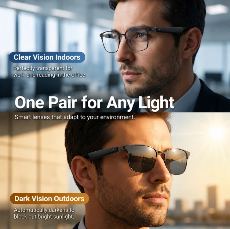 Smart Color Changing Touch and Voice Control AI Glasses