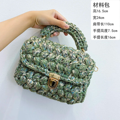 New Rope Woven Women Handbags Designer Knitting Chains Shoulder Crossbody Bag Casual Lady Hand Bags Small Flap Purses