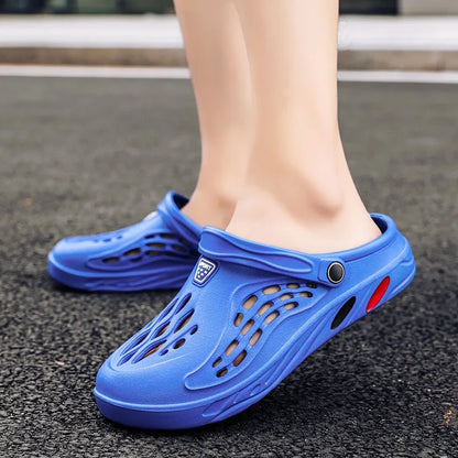 Summer Unisex Clogs Sandals Shoe Men Woman Hoof Thongs Stamp Garden Beach Big Size 36-49 Slippers for Men's Shoes Zapatos Hombr