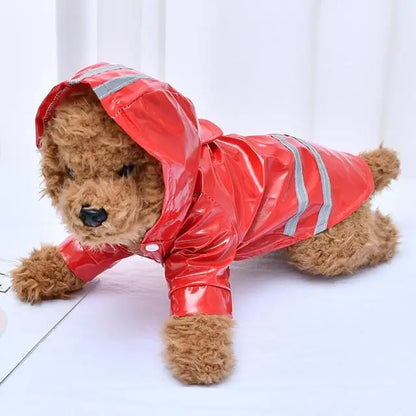 Dog Clothes Hooded Raincoats Reflective Strip Dogs Rain Coat Waterproof Jackets Outdoor Breathable Clothes For Puppies Raincoat