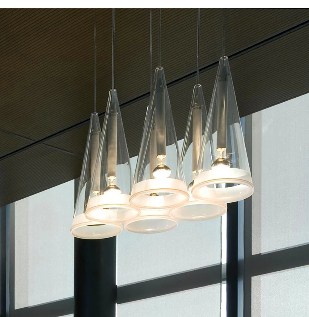 Modern Art Deco Pendant Lights New Creative Living Room Villa Designer Taper Glass Hanging Lamps Ceiling Minimalist Decor Trendy