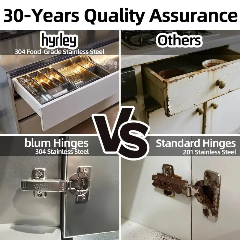 New Design Terrace Stainless Steel Outdoor Kitchen Cabinet Insect Resistant Easy Cleaning Hygienic Outdoor Garden Kitchen