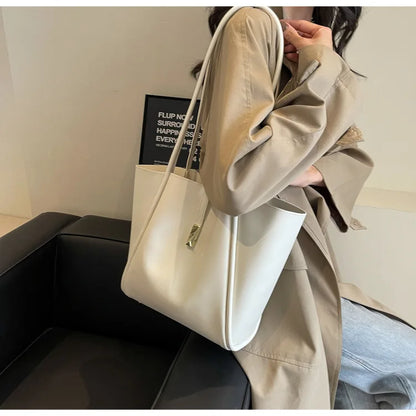 Branded Designer Shoulder Tote Bags For Women Soft PU Leather 2-IN-1 Big Capacity Shopper Tote Set 2025 Luxury Designer Handbags