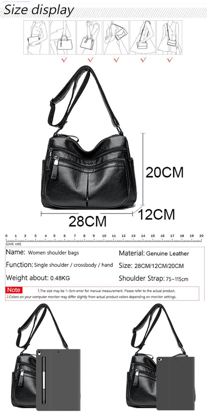High Quality Genuine Leather Ladies Bags Fashion Purses And Handbags Famous Designer Crossbody Shoulder Bag For Women Sac A Main