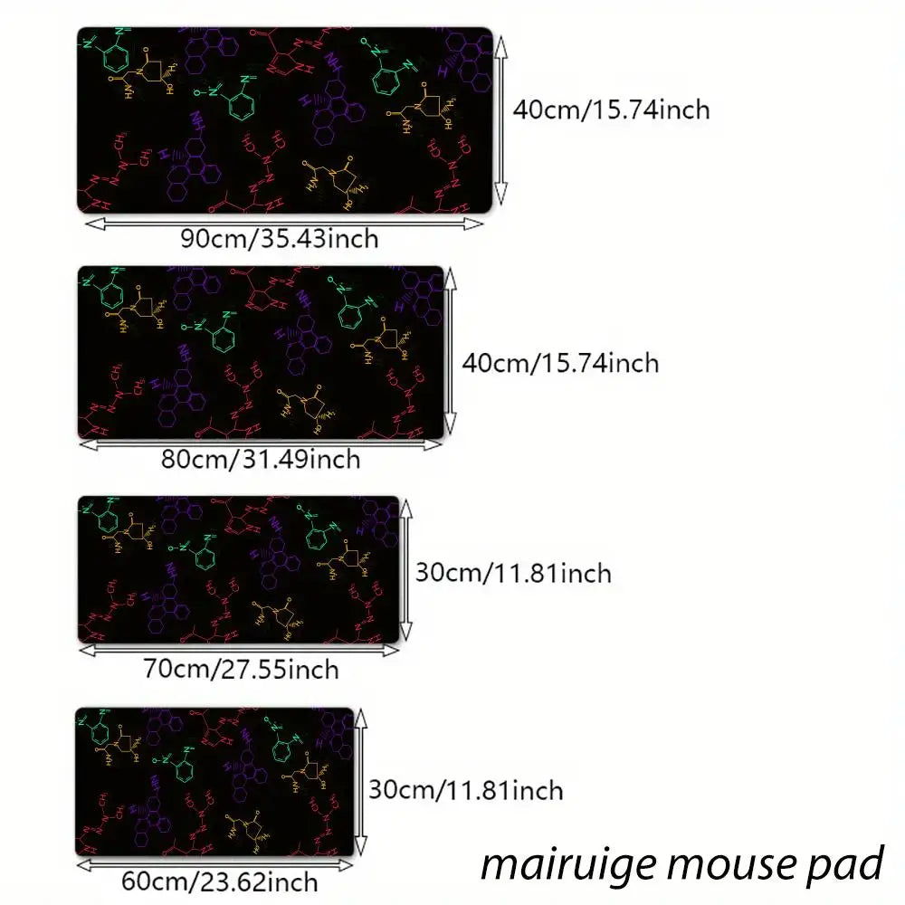 Cool Keyboard Mouse Pad Large Computer Office Game Table Mat Rubber Anti-slip Stitched Edge Keyboard Mats 60x30 Desk Pads
