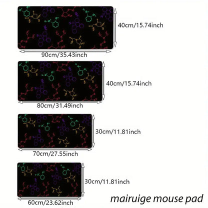 Cool Keyboard Mouse Pad Large Computer Office Game Table Mat Rubber Anti-slip Stitched Edge Keyboard Mats 60x30 Desk Pads