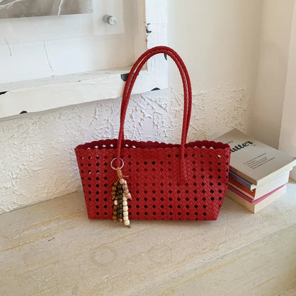 Weave Hollow Out Shoulder Bags for Women 2026 Summer Luxury Designer Hand Bag Females Beach Bags Handbags and Purses