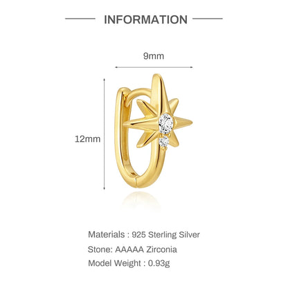 Aide 1PC 925 Sterling Silver INS Zircon Diamond Stud Earring Stud, Suitable For Women Daily Wear, Wedding Party, Valentine's Day