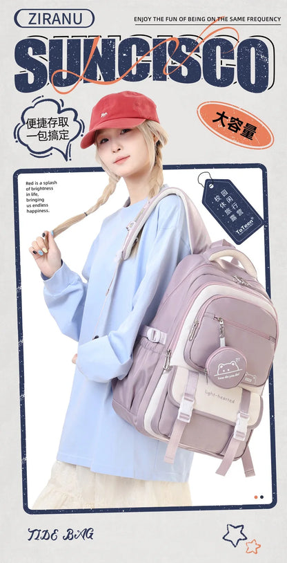 Waterproof light Weight Girls Backpacks School Bags for women Fashion travel bag printing child School Backpack mochila infantil