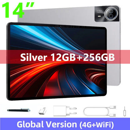 Mpad15 Large Screen 14 inch Tablet 16GB+512GB 1920*1200 IPS 4G Phone Call Android 15 Tablet 14' Octa Core 32+8MP Bluetooth WiFi