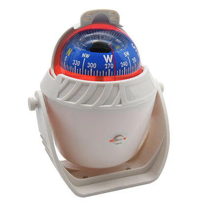 For Boat Yacht Car Waterproof Navigation Compass With Electronic LED Light White/Black Marine Sea Pivoting Marine Compass