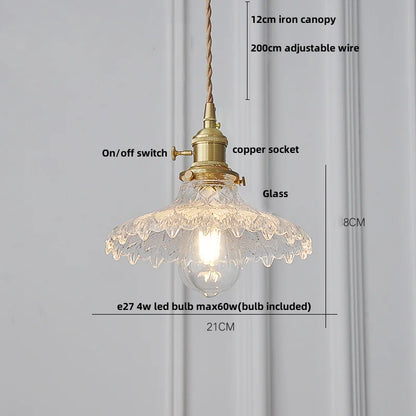 IWHD Knob Switch LED Pendant Lamp Bedroom Restaurant Cafe Luxury Crystal Glass Nordic Modern Interior Home Decor Hanging Lights