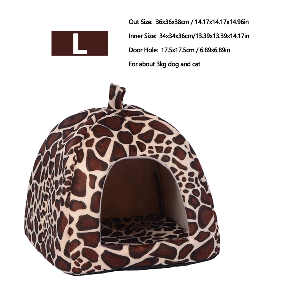 Cute Strawberry Pet Dog Cat House Foldable Warm Soft Winter Dog Bed Sofa Cave Puppy Dog House Kennel Nest For Small Dogs Cats