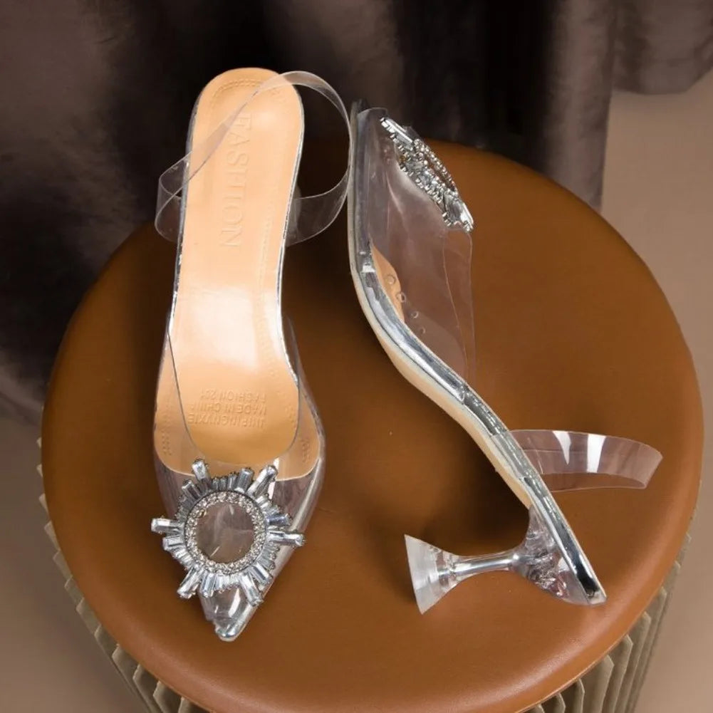 2026 Summer New Women's Fashion Comfortable Elegant Stiletto Heels Clear Sandals Ladies Casual Pumps Party Luxury Shoes