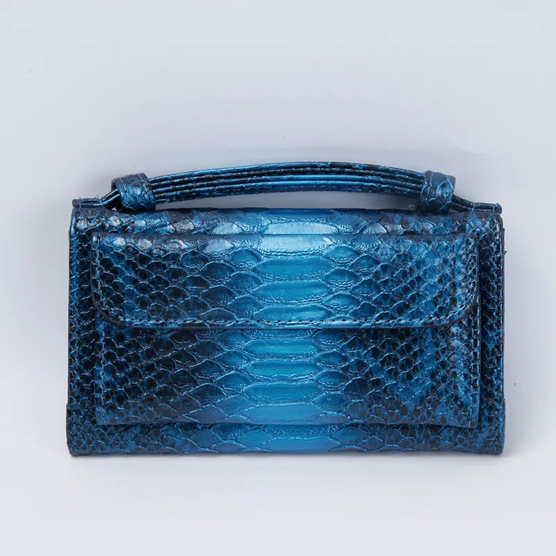 Luxury Snake Pattern Chain Flap Handbags Evening Clutches Crossbody Messenger Shoulder Bags Women Female Ladies Luxurious Purses