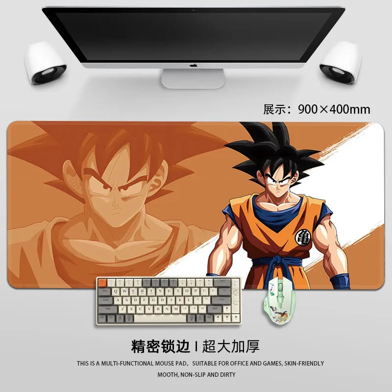 Man Mouse Pad Dragon Ball Mouse Pad Son Goku Printing Pattern Large Gaming Keyboard Desk Mat Super Saiyan Animation Desk Mat