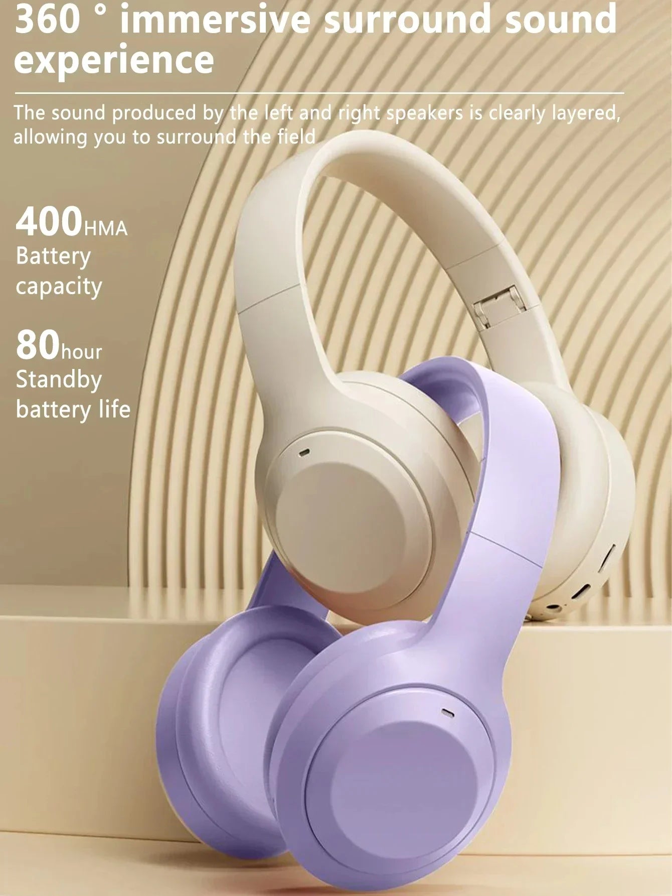 M5 Over Ear Headsets Bluetooth 5.3 Gaming Headphones Dual Mode Wireless Earphones Foldable Noise Reduction Headsets For Xiaomi