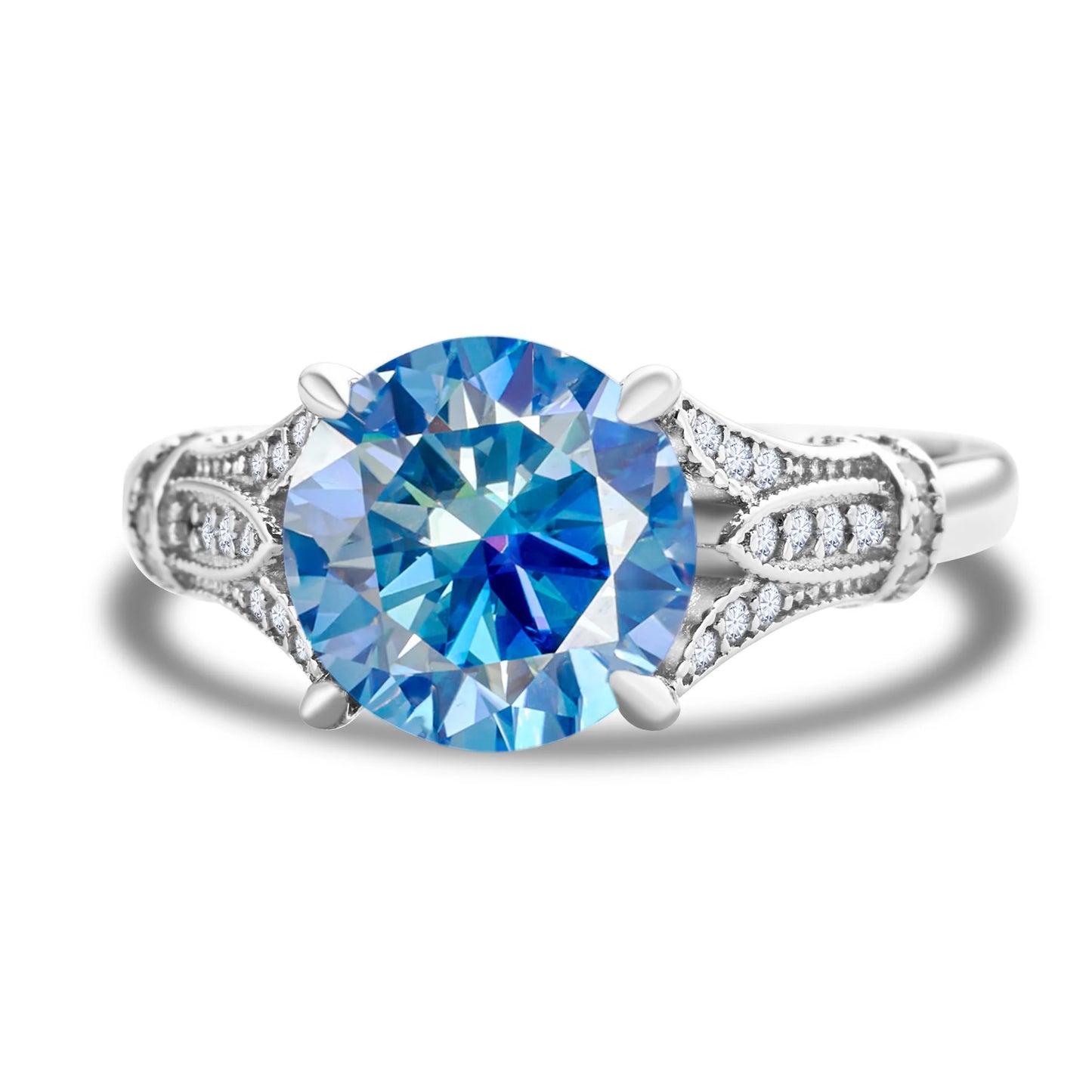 1-3ct Moissanite Wedding Rings Women 925 Sterling Silver Plated 18K White Gold Ring Engagement Promise Band Fine Jewelry Gift