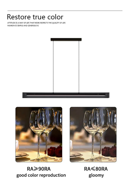 LED Chandelier Pendant lights restaurant lights Nordic modern minimalist office long bar dining room chandeliers kitchen lamps