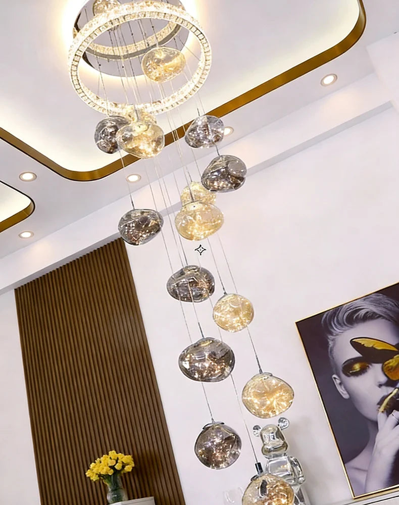 Modern Stair chandelier Pendant lights indoor lighting Ceiling lamp hanging light led Chandeliers for living room indoor lightin